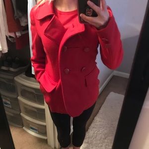 Red Pea Coat